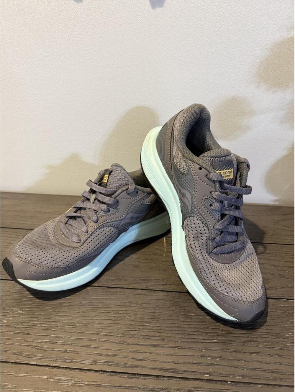 Saucony Men's Grey and Purple Trainer